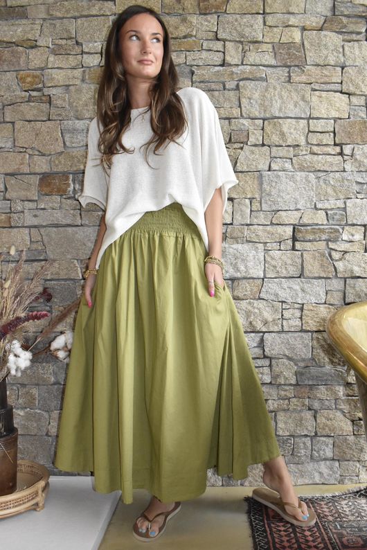 Paloma Ripley Skirt Olive